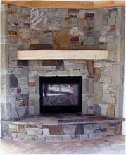 stone fireplace